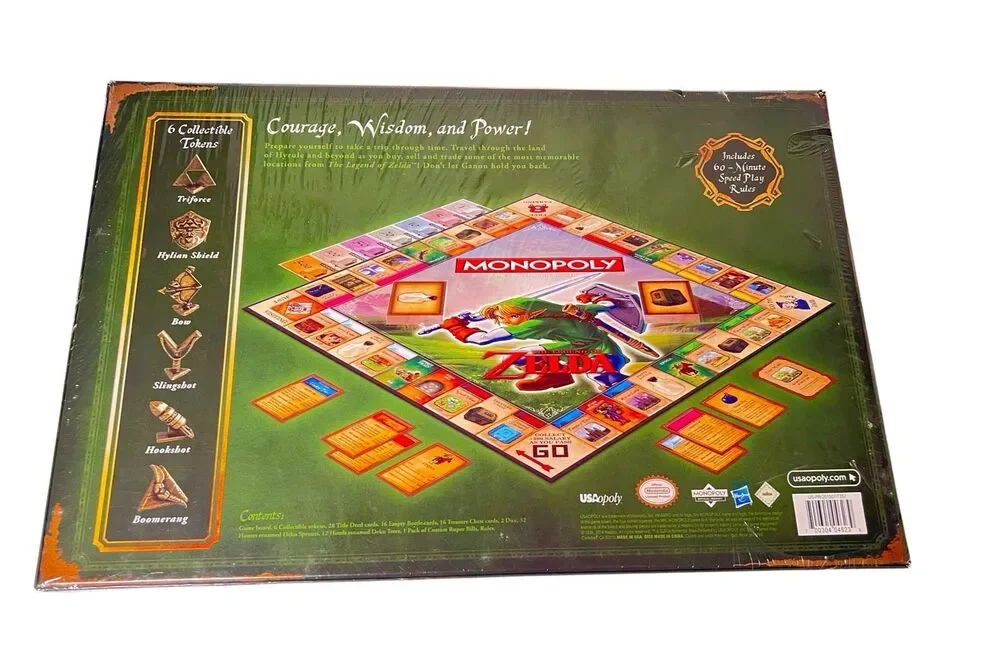 New The Legend of Zelda Monopoly Collector's Edition Board Game Hyrule Tokens